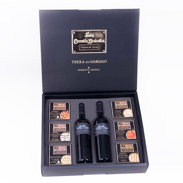 Pack de vino Terra do Gargalo y Conservas Escurís