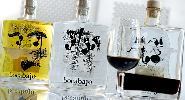 aguardientes y licores bocabajo