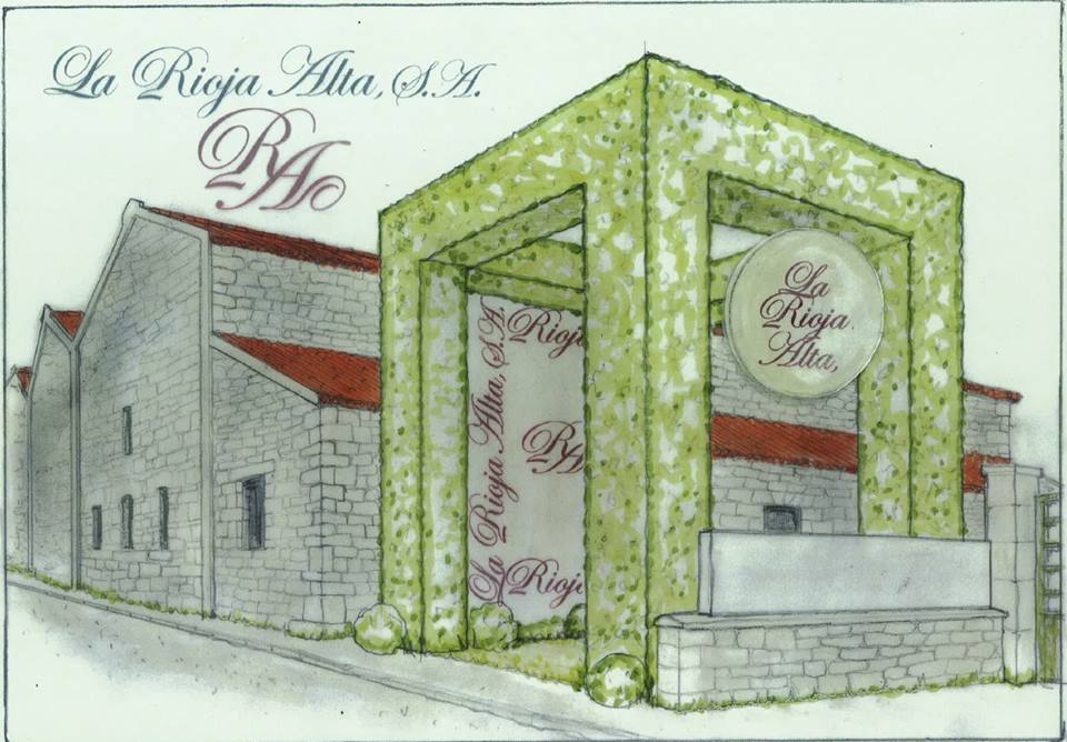 Dibujo de la pérgola que se instalará en La Rioja Alta SA