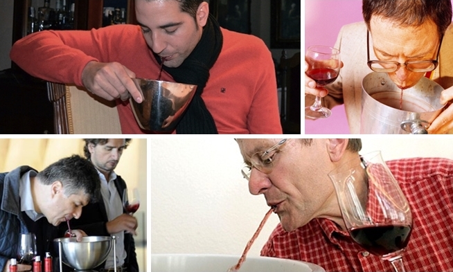 Escupir correctamente el vino requiere cierta práctica y soltura