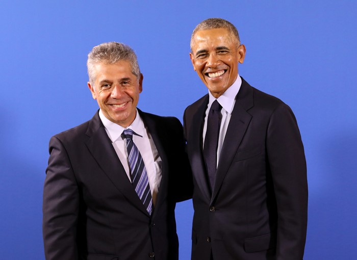 Pancho Campo y Barack Obama