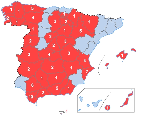 mapa de toros en España