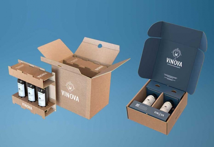 una innovadora gama de embalajes para el envío botellas de vino