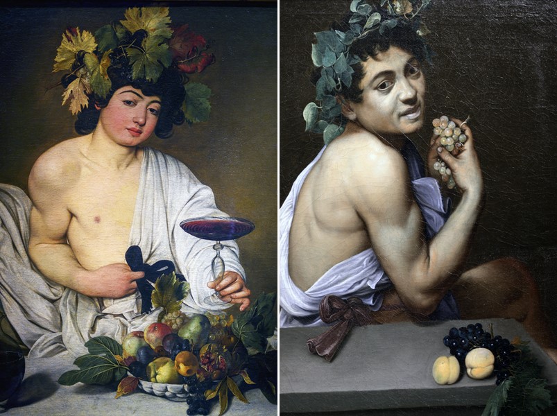 Baco y Baco enfermo de Caravaggio