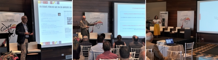 PONENTES.Izda.-Dcha.-José Luis Benítez, Xavier Ybargüengoitia y Noelia Oliver