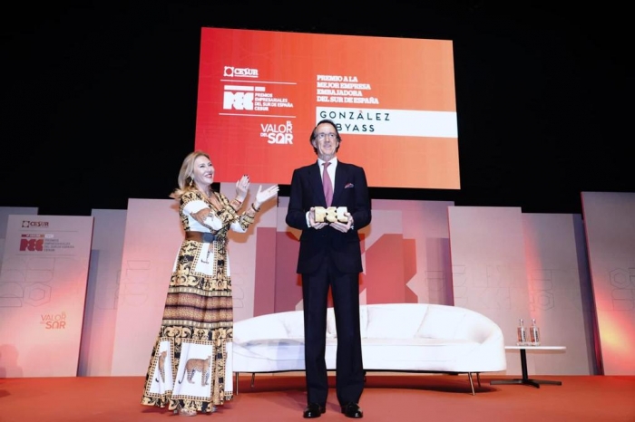 Mauricio Gonzalez-Gordon, presidente de González Byass, recoge el galardón