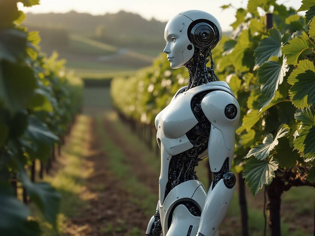 robot AI in vineyard