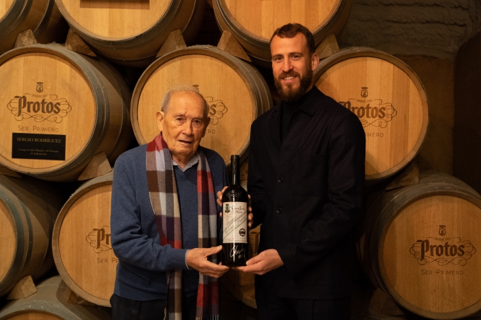Edmundo Bayón, presidente de Bodegas Protos y Chacho Rodriguez
