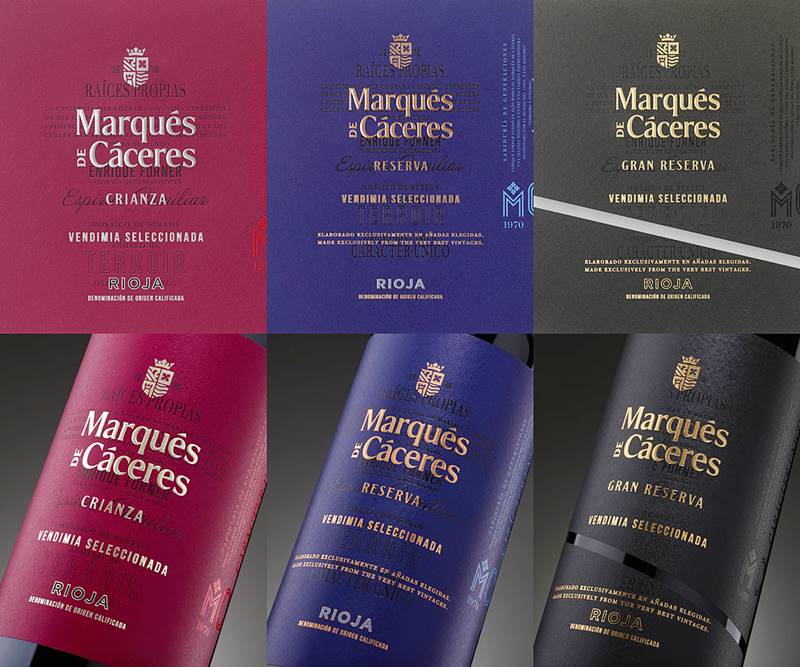 etiquetas vinos marqués de cáceres
