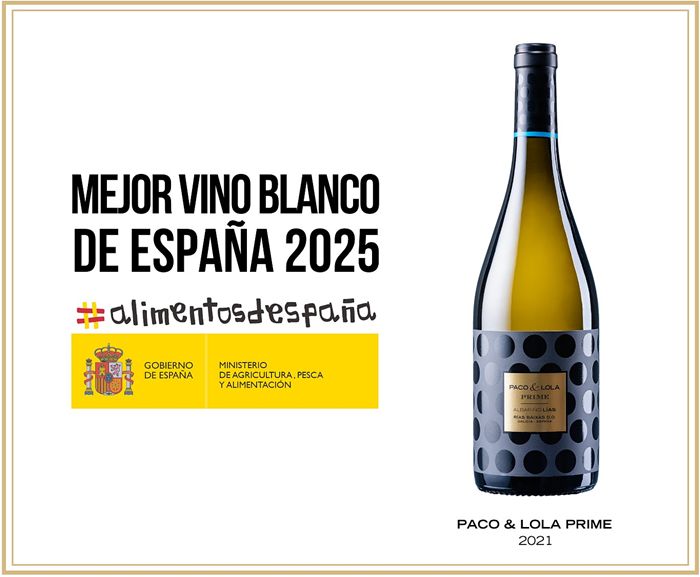 Paco & Lola Prime 2021 elegido mejor vino blanco de España en los Premios Alimentos de España 2025