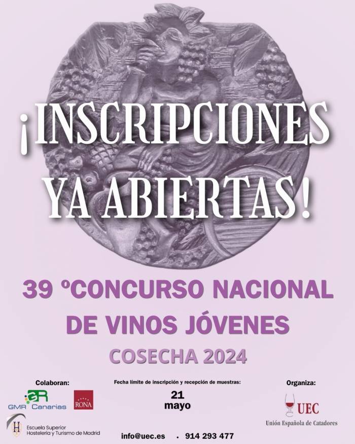 Abierta la inscripción para la 39ª edición de los Premios Baco de vinos jóvenes