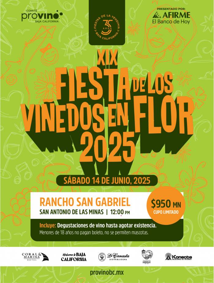 La Fiesta de los Viñedos en Flor regresa al Valle de Guadalupe con vino, gastronomía y solidaridad