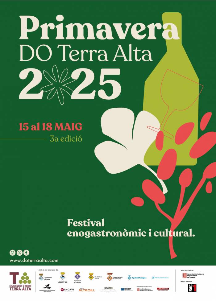 La Primavera DO Terra Alta regresa con un festival enogastronómico y cultural en varias localidades de la comarca