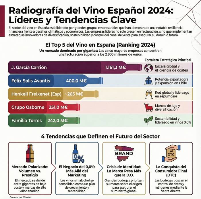 Las grandes bodegas españolas elevan la facturación