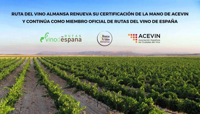 La Ruta del Vino de Almansa renueva su certificación y amplía su oferta enoturística