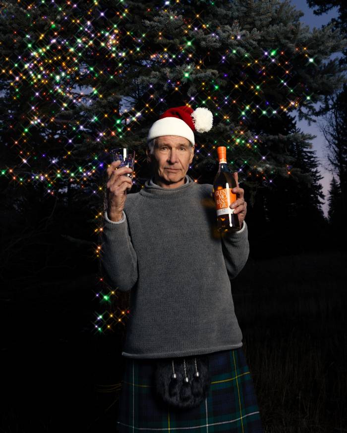 Harrison Ford Brings Festive Flair to Glenmorangie’s Holiday Campaign in Santa Hat and Kilt