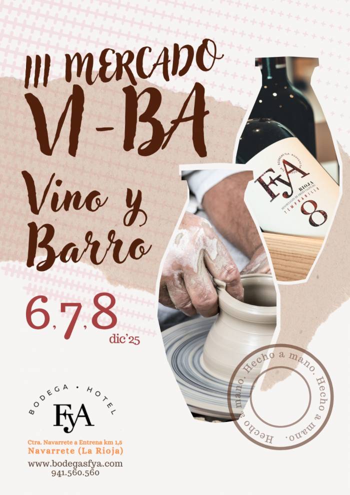 El Mercado VI-BA reunirá vino, cerámica y talleres creativos en Bodegas FyA durante el Puente de la Constitución