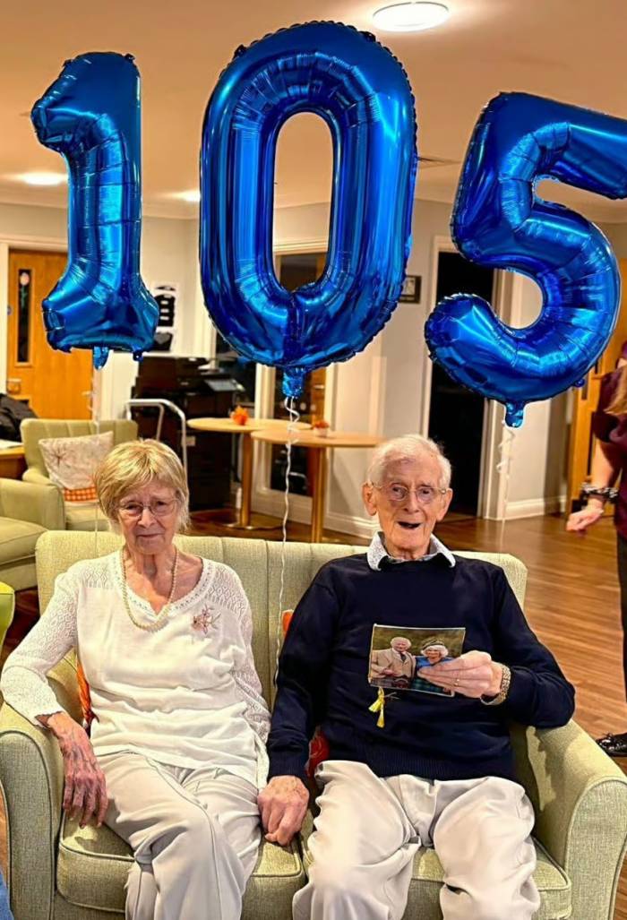 Sutton Coldfield Veteran Celebrates 105th Birthday, Credits Family and Wine for Longevity