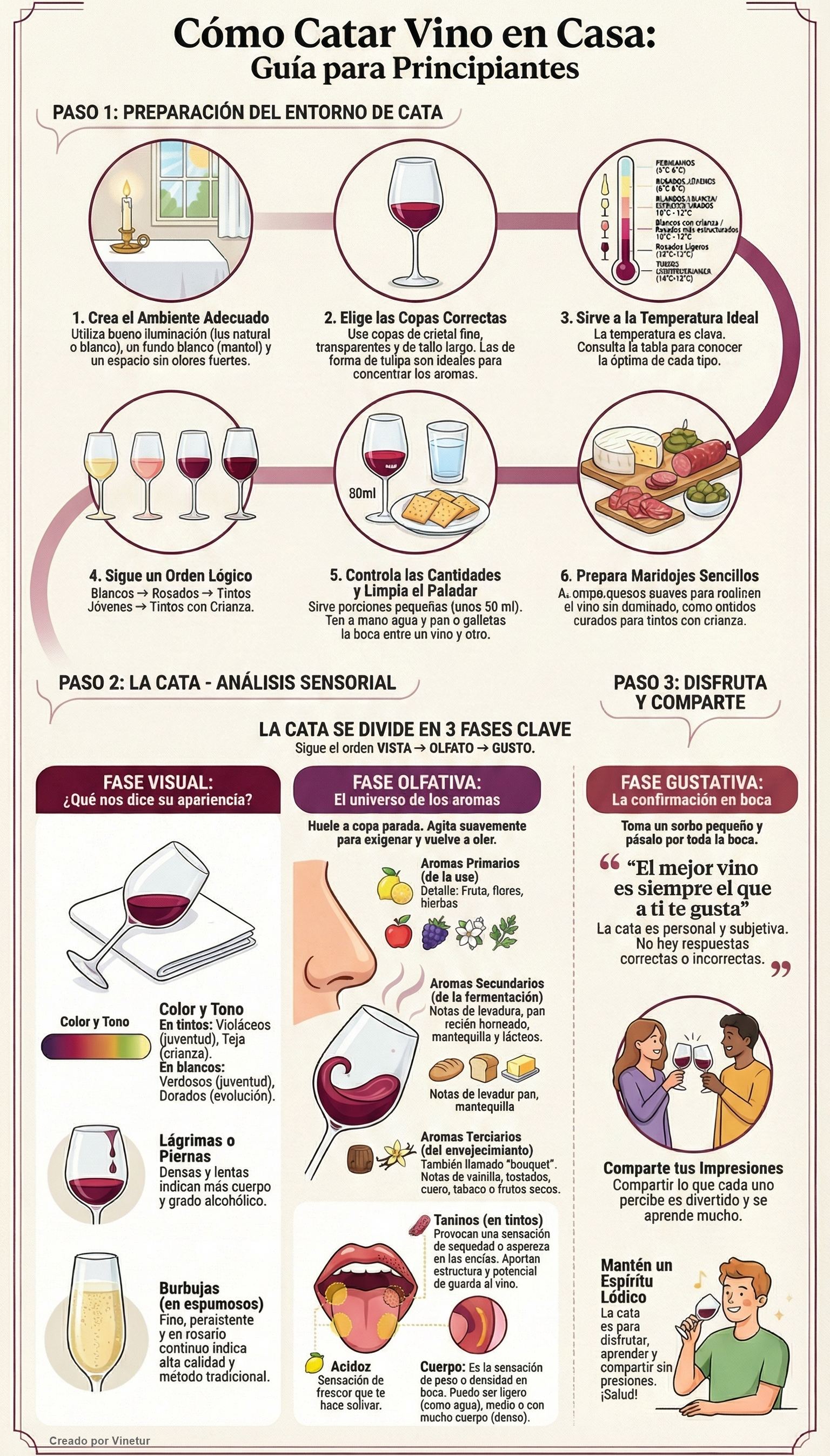 guia para catar vinos en casa
