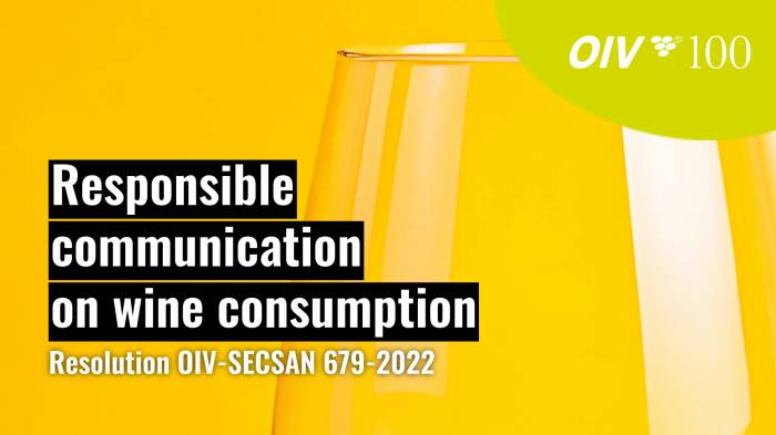 OIV Releases Final Resolution on Responsible Wine Consumption 