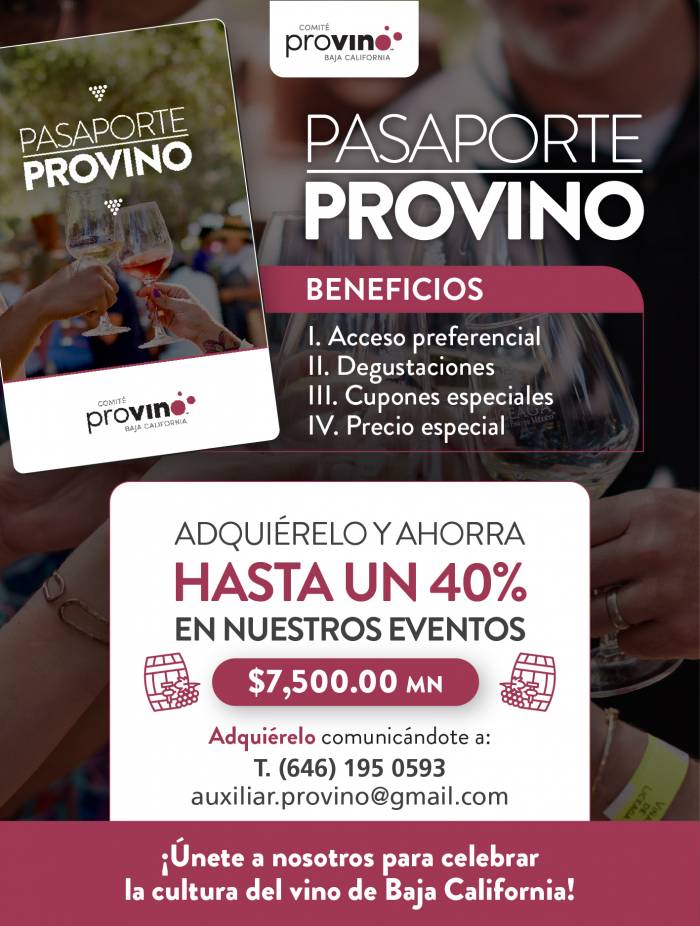 El Pasaporte Provino 2025 ofrece acceso exclusivo a eventos vitivinícolas en Baja California