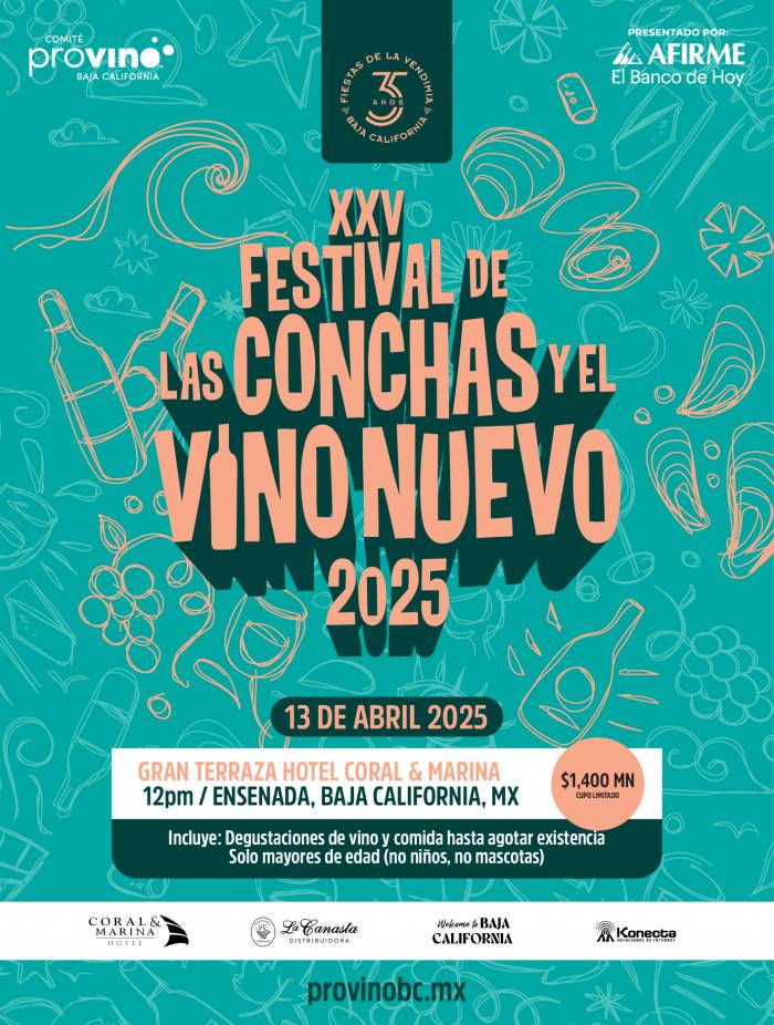 Inicia venta de entradas para el 25º Festival de las Conchas y el Vino Nuevo