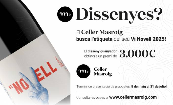 El Celler Masroig busca nuevo diseño para la etiqueta del Vi Novell 2025