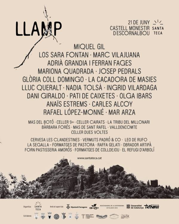 El festival Llamp debuta en Escornalbou con arte, gastronomía y actividades rurales en torno al solsticio de verano