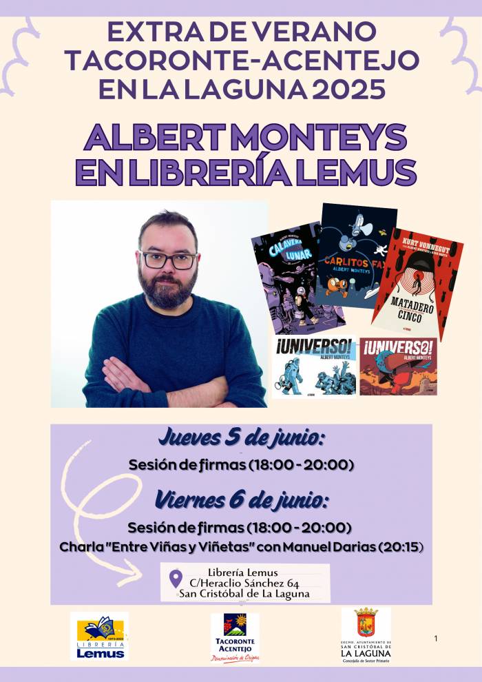 Albert Monteys participará en el Extra de Verano Tacoronte-Acentejo en La Laguna en junio de 2025