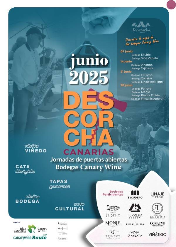 Descorcha Canarias regresa en junio con visitas y catas en once bodegas de Tenerife, Gran Canaria y Fuerteventura