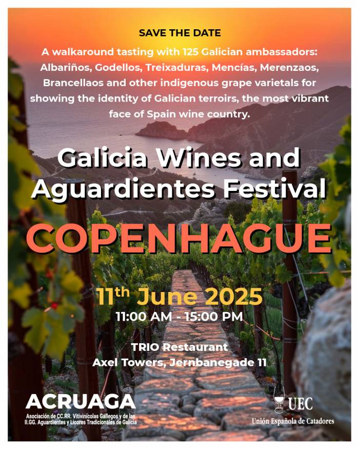 Los vinos de Monterrei se presentan en Copenhague en el festival Galicia Wines and Aguardientes