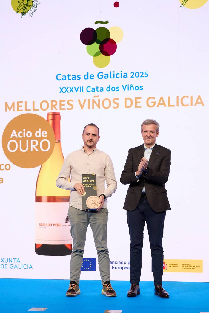 Eduardo Peña elegido mejor vino blanco de Galicia en las Catas de Galicia 2025 entre 445 referencias