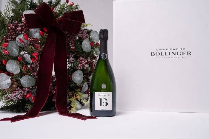 Bollinger and Sally Hambleton Unveil Limited Holiday Gift Set Blending Champagne and Handcrafted Wreath