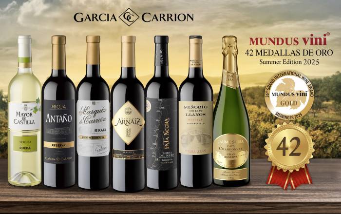 García-Carrión logra dos Medallas Gran Oro y 73 premios en Mundus Vini, el mayor reconocimiento español del certamen