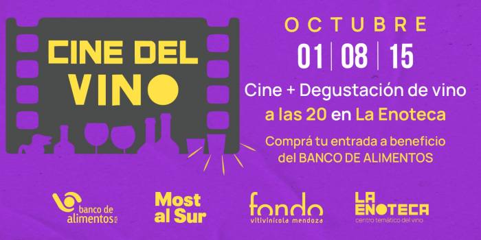 El ciclo Most al Sur lleva el cine del vino a Mendoza con fines solidarios