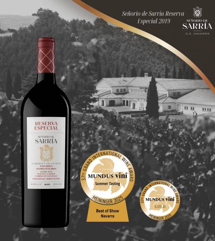 Señorío de Sarría logra dos oros en Mundus Vini y el mejor vino de Navarra
