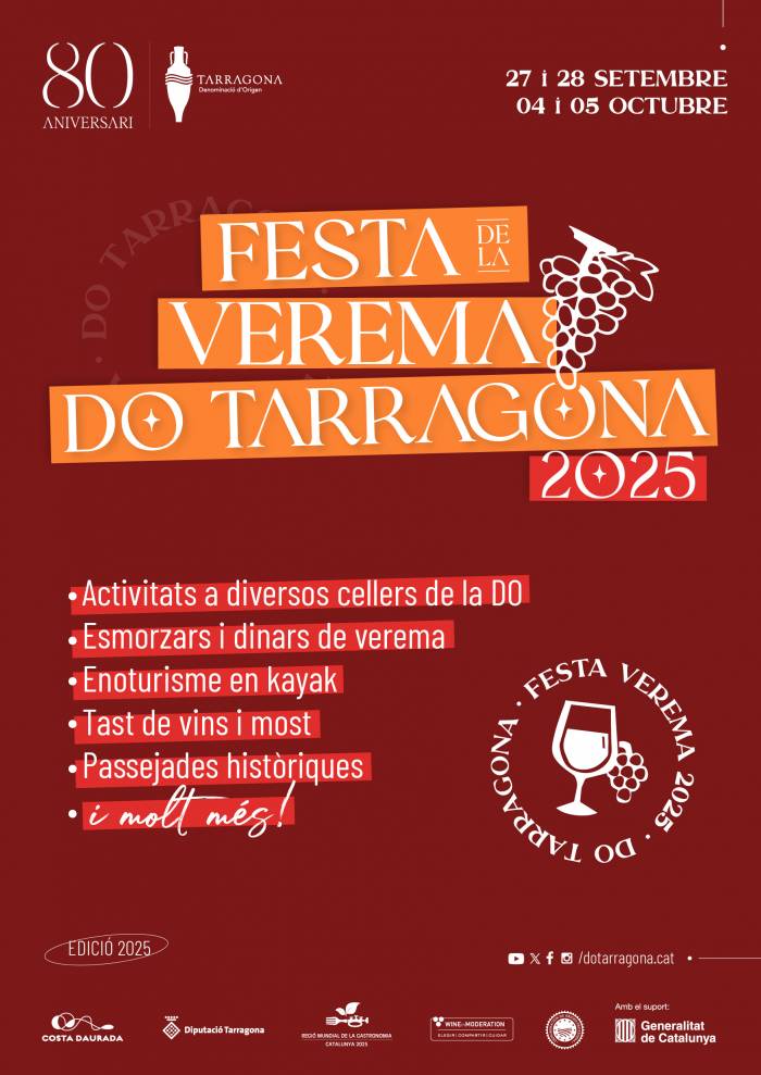 La Fiesta de la Vendimia de la DO Tarragona regresa con actividades enoturísticas y gastronómicas