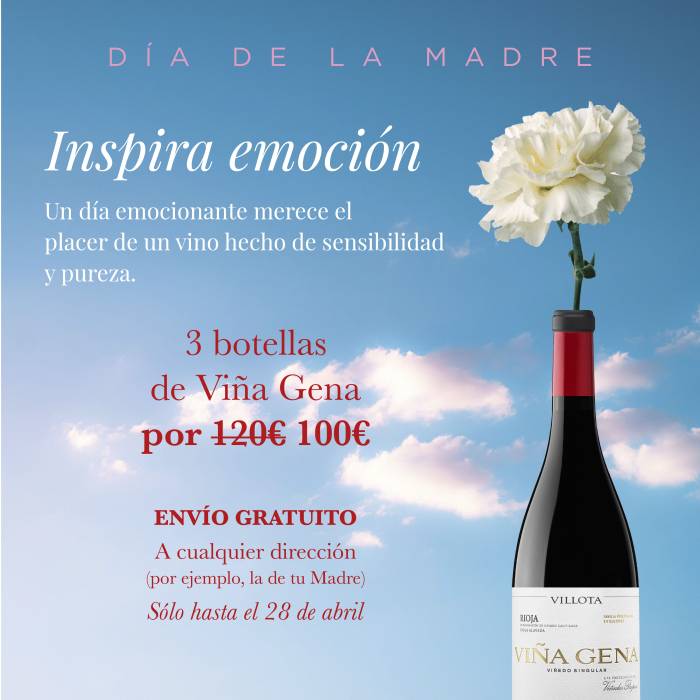 Villota lanza una oferta de Viña Gena para el Día de la Madre