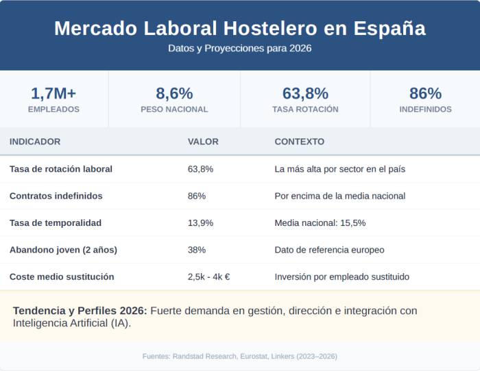 La hostelería española afronta su mayor crisis de talento
