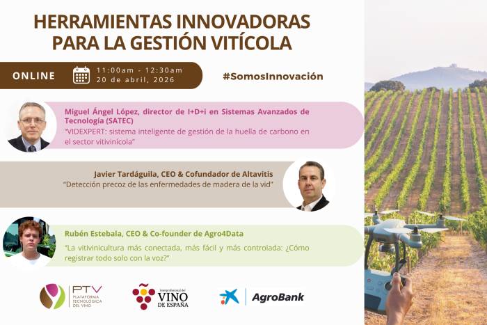 La Plataforma Tecnológica del Vino organiza un webinar sobre gestión vitícola innovadora