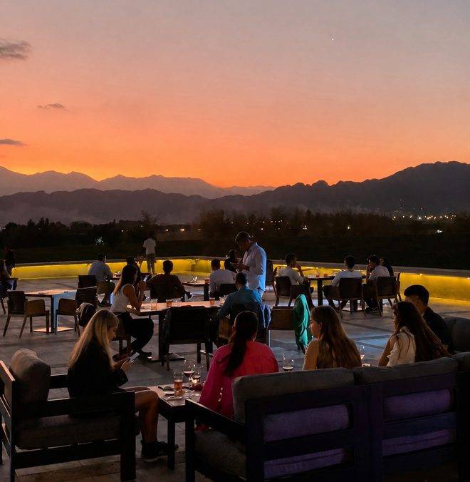 Bodega Séptima celebra 25 años con un gran atardecer entre vinos y cocina frente a los Andes