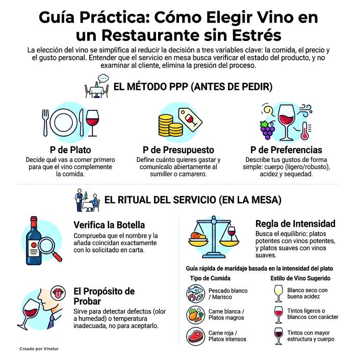 Cómo acertar al elegir vino en un restaurante sin ser experto