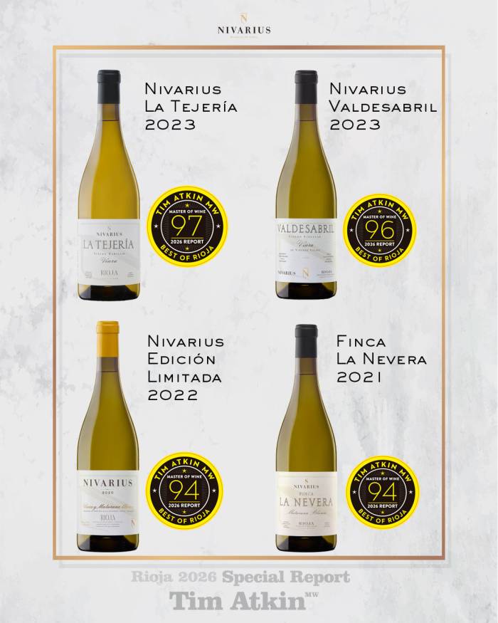 La Tejería 2023 de Nivarius, elegido Descubrimiento del Año 2026 por Tim Atkin con 97 puntos