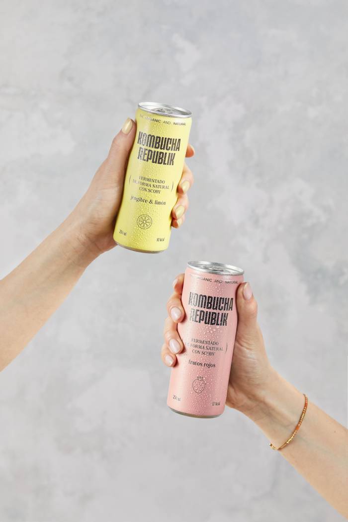 Gama de productos Kombucha Republik: Jengibre Limón y Frutos rojos