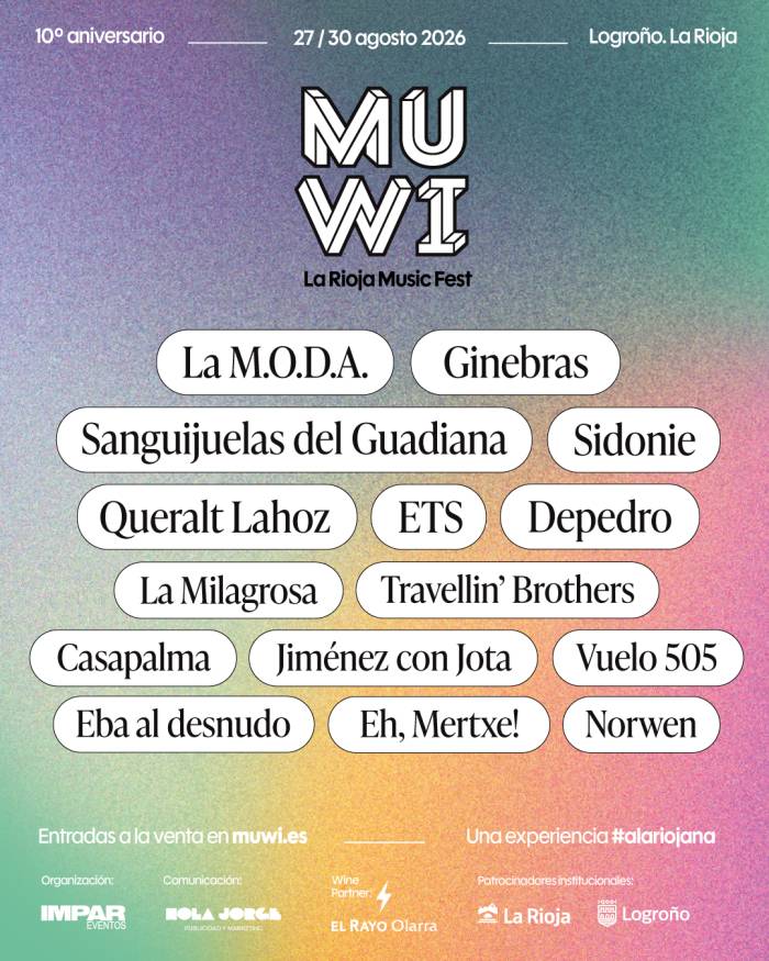 MUWI La Rioja Music Fest anuncia nuevas incorporaciones para su décimo aniversario en Logroño