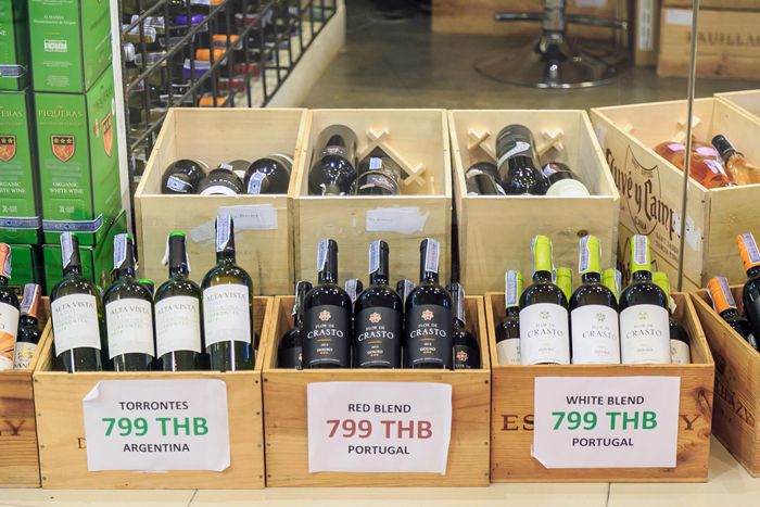 Tienda de vinos en Bangkok