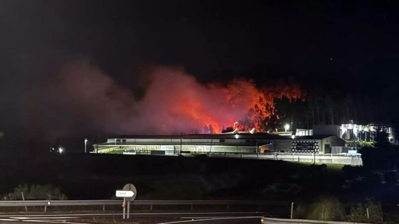 Investigan un incendio provocado junto a la bodega Paco & Lola en Meaño