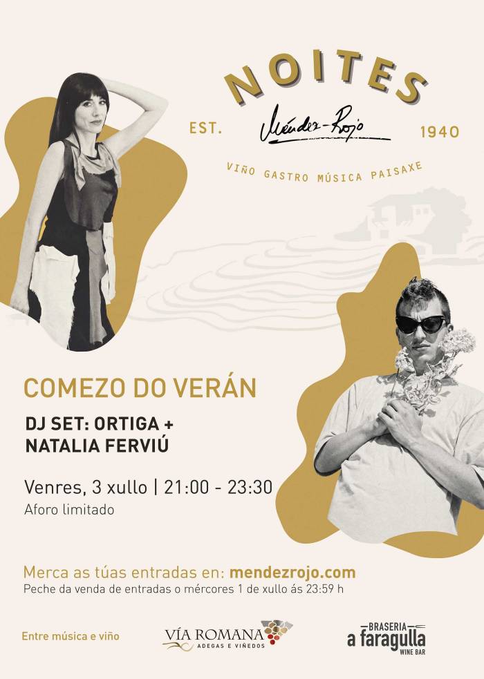Ortiga y Natalia Ferviú pondrán música a la tercera edición de Noites Méndez-Rojo
