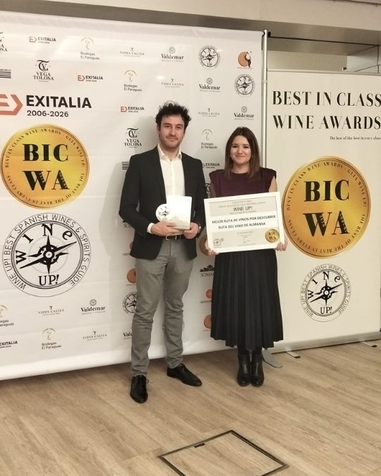 La Ruta del Vino Almansa recibe el premio a Mejor Ruta por Descubrir en los Wine Up 2025 La Ruta del Vino Almansa recibe el premio a Mejor Ruta por Descubrir en los Wine Up 2025
