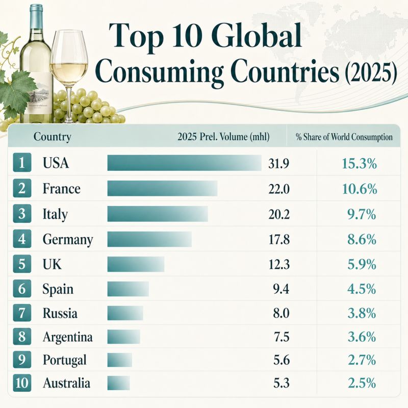 Top 10 Wine Consumers in the World